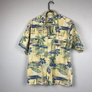 Pierre Cardin Men's Button Down Tropical Shirt